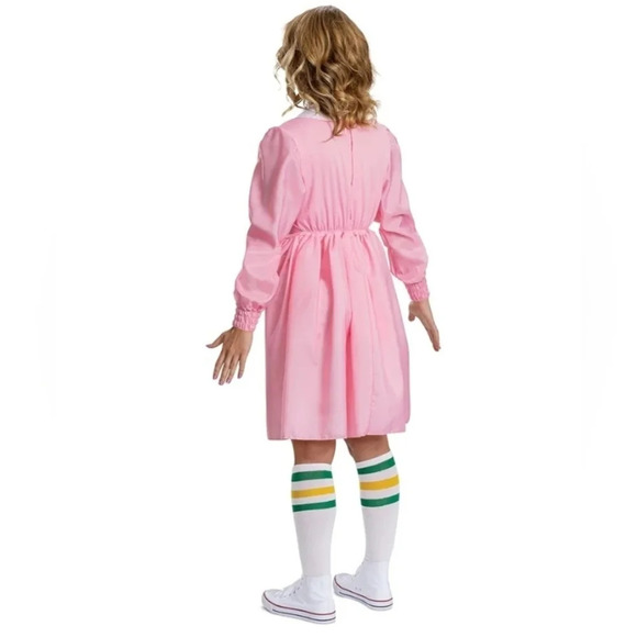 Stranger Things Eleven Pink  Dress Halloween Costume Cosplay - Picture 2 of 8